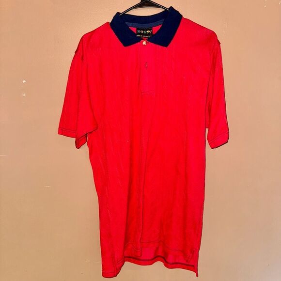 COOGI Australia Men's Short Sleeve Red Graphic Polo Tee T-Shirt Size Small - Picture 1 of 8